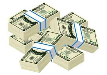 Bundles of 100 Dollars - Free vector #398279